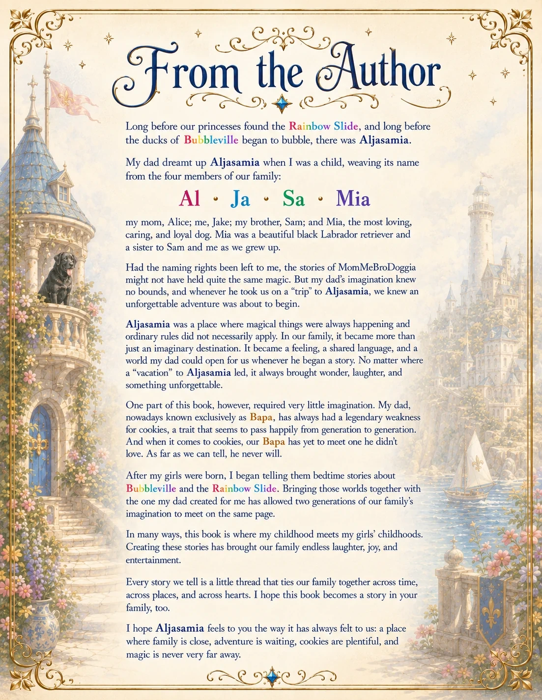 From the Author — a letter from King Daddy